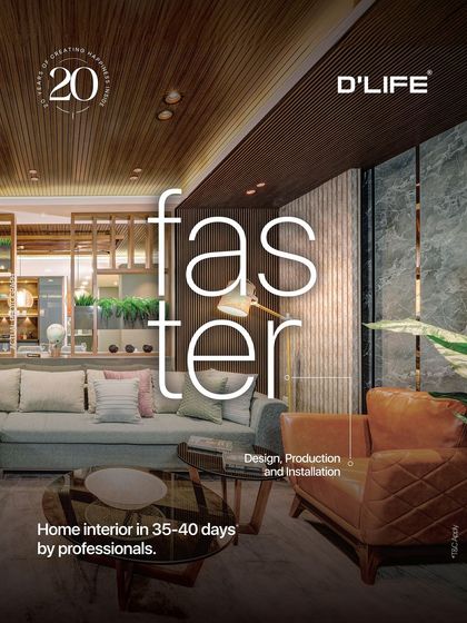 I deliver home interiors faster, with design, production, and installation completed by professionals in just 35-40 days, without compromising on quality.