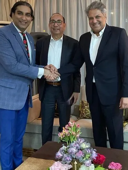 With the leaders of the Amity Education Group. We are honored to be the trusted caterer for the stalwarts of education in India.