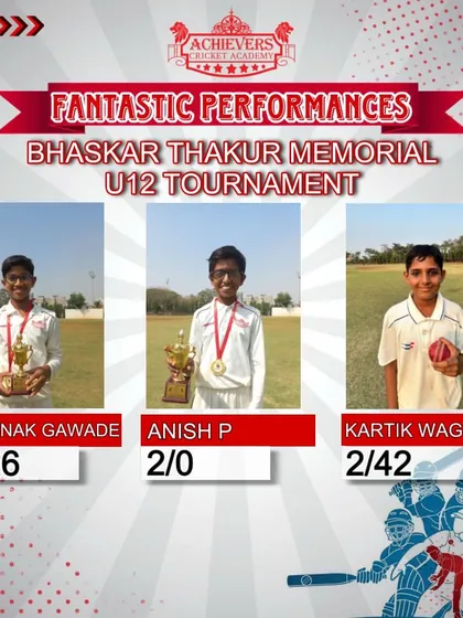 Celebrating the fantastic bowling performances of our U-12 players in the Bhaskar Thakur Memorial Tournament.
