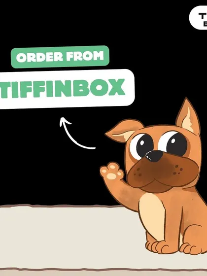 The solution is simple. When you're tired of the same old food, just order from Tiffin Box. Our friendly mascot is here to remind you that a great meal is just a click away.