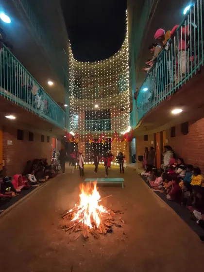 The courtyard of Ashadeep school transforms into a community hearth during the "Thandd Bhagao" night. Seeing the space filled with the warmth of a bonfire and the joy of the students is the true measure of success. It affirms my goal to create spaces that are not just built, but truly lived in.