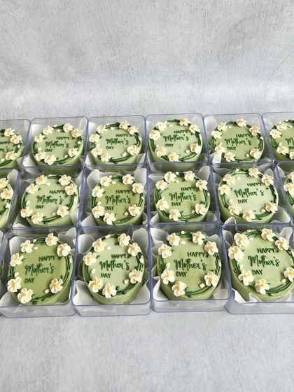Another view of the Mother's Day bento cakes, ready for delivery.