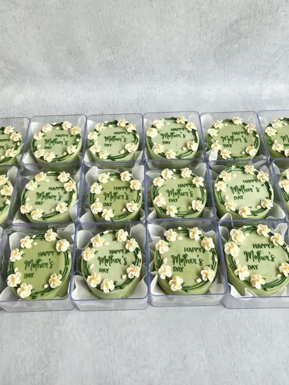 Another view of the Mother's Day bento cakes, ready for delivery.