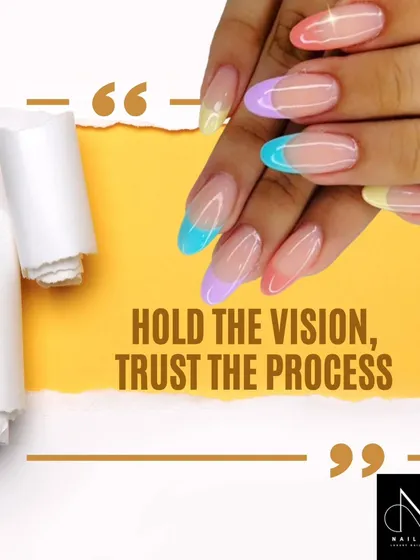 Why choose one color when you can have a rainbow? This pastel rainbow French manicure is a playful and colorful way to express your style.