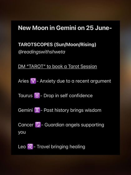 Tarotscopes for the New Moon in Gemini. Find out what this new moon holds for you, from anxiety due to a recent argument for Aries to guardian angels supporting Cancer.