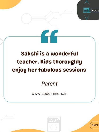 A parent describes my sessions as "fabulous" and mentions how much her kids enjoy them. This kind of positive feedback fuels my passion for teaching and creating high-quality coding education.