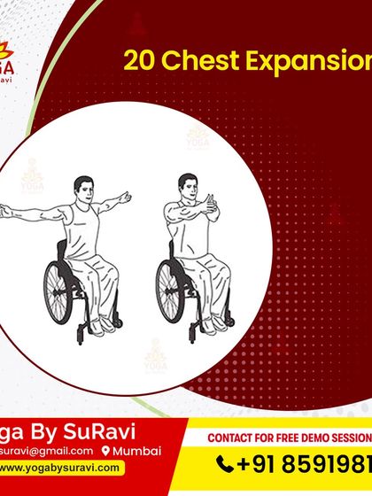 Chest Expansions are an excellent wheelchair exercise for opening up the chest and improving posture and breathing.