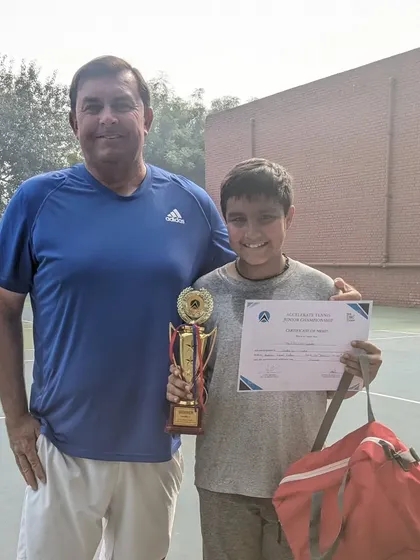 The runner-up of our U12 Boys event at the Accelerate Tennis Junior Championship in Delhi.