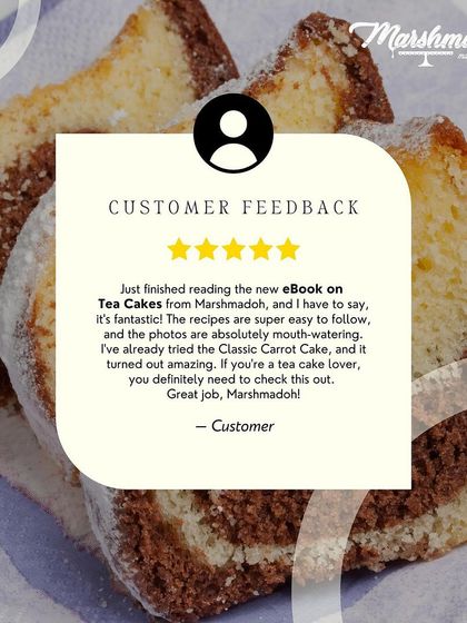 I'm so grateful for the wonderful feedback on my Tea Cakes e-book! It makes me so happy to know you're enjoying the recipes and baking amazing cakes at home.