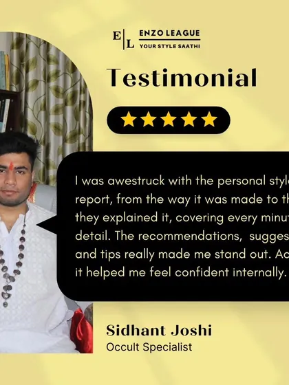 My goal is to help you feel confident from the inside out. I was thrilled to receive this feedback from Sidhant, who felt my detailed style report and practical tips helped him stand out and feel great.