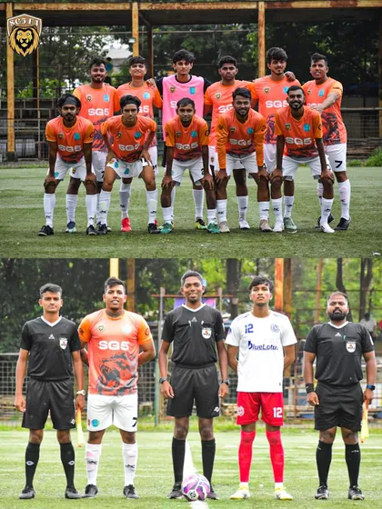 Our starting lineup and captains before an MFA Super Division match. A display of unity and readiness.