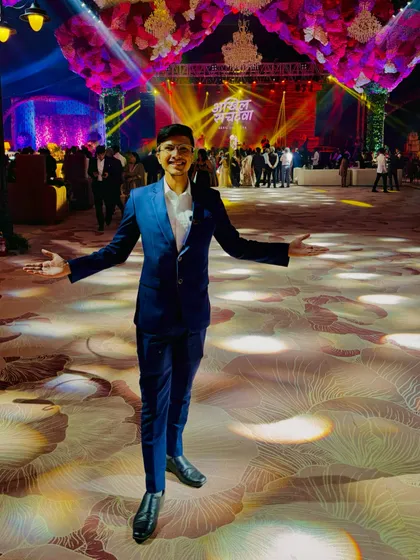 The lights, the stage, the crowd. This is my element. Performing at a large-scale wedding event, ready to bring wonder to the celebration.