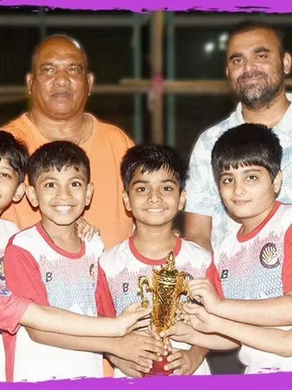 Our Under-9 champions holding their trophy at the GenNext Football Tournament 2025. A proud moment for our rising stars.