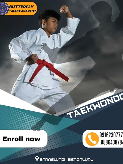 We believe in nurturing the inner warrior in every child. This image captures the strength, confidence, and discipline that our Taekwondo training instills, preparing students not just for the dojang, but for life.