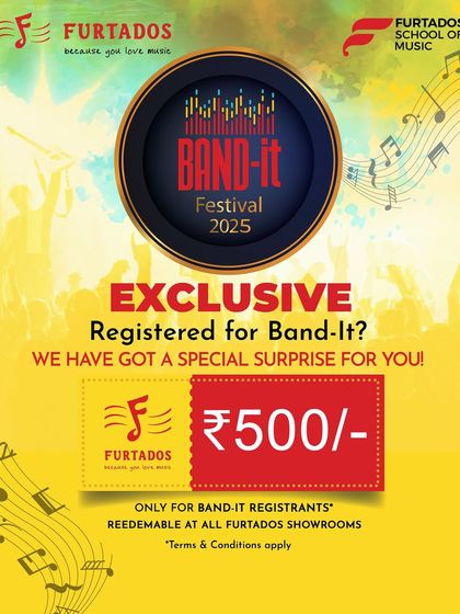 We love to surprise our participants. New registrants for Band-It can get exclusive offers, like a ₹500 voucher redeemable at Furtados showrooms.