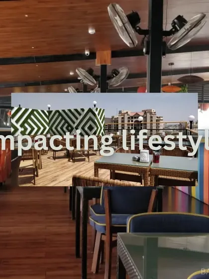 A collage that captures the lifestyle we help create in commercial spaces, blending indoor comfort with outdoor vibes.