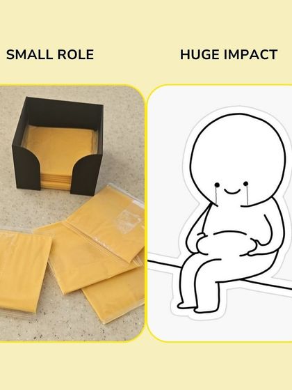 Another small thing with a huge impact: processed cheese slices. They can add up in calories and unhealthy fats, affecting your diet more than you think.