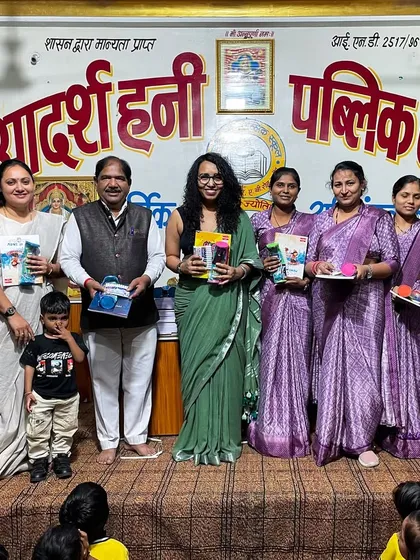 Standing with the humble and selfless teachers of the school. They work tirelessly to give these kids the education they deserve.