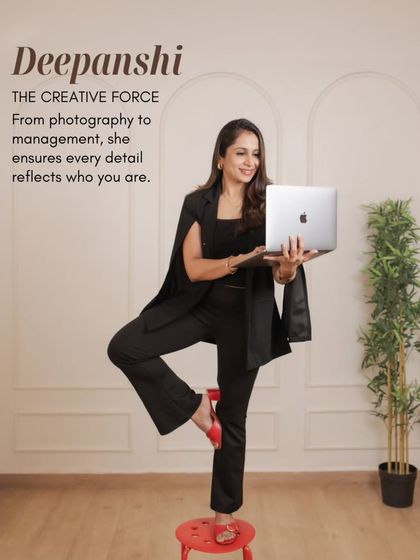 Meet Deepanshi, our creative force. From photography to management, she ensures every detail of your wedding story perfectly reflects who you are.