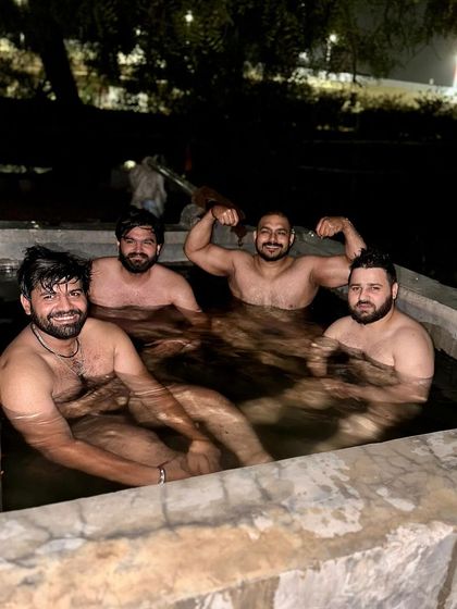 The whole team enjoying a well-deserved break. It's important to have fun along the journey.