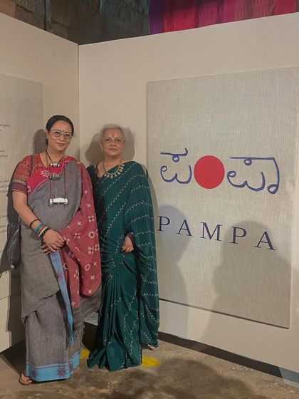 Another photo from the amazing Pampa exhibition experience. It was a beautiful celebration of Karnataka's textile journey.