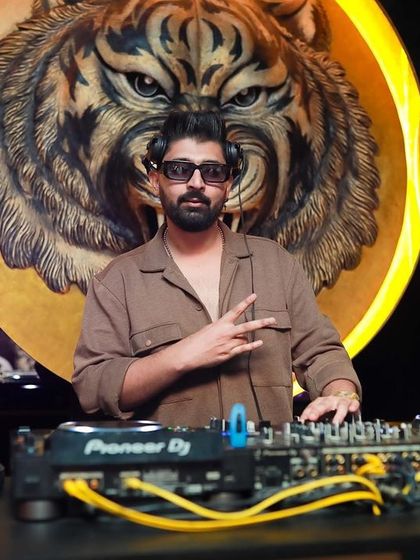 Peace from the DJ booth at Badmaash.