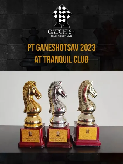 The spoils of victory. These knight-themed trophies from the PT Ganeshotsav 2023 tournament are an example of the high-quality awards we provide to recognize our winners.