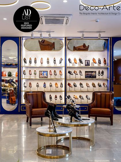 A space where craftsmanship meets design. The Brune & Bareskin interiors are a fusion of luxury and functionality, with sleek shoe displays, warm leather seating, and statement lighting for an immersive retail experience.