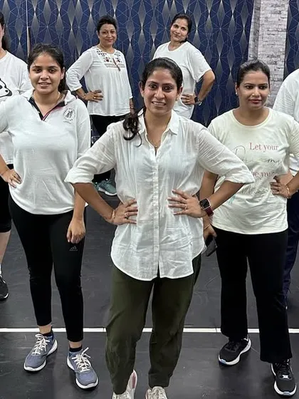 A glimpse of our Independence Day celebration at the studio. Our ladies' batch posing with pride.