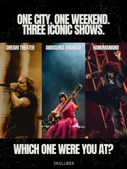 One city, one weekend, three iconic shows. In Bengaluru, you had to choose between Dream Theater, Anoushka Shankar, and Hanumankind. This is the variety I offer, all in one place.
