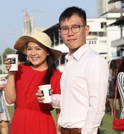 Happy guests posing for a photo at our Mahalaxmi Racecourse event. Seeing our clients and their guests smile is our biggest reward.