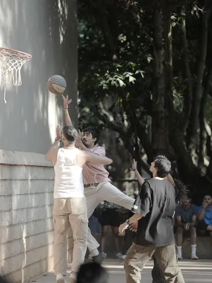 More action from our post-Spectra basketball game. It's all about having fun as a community.