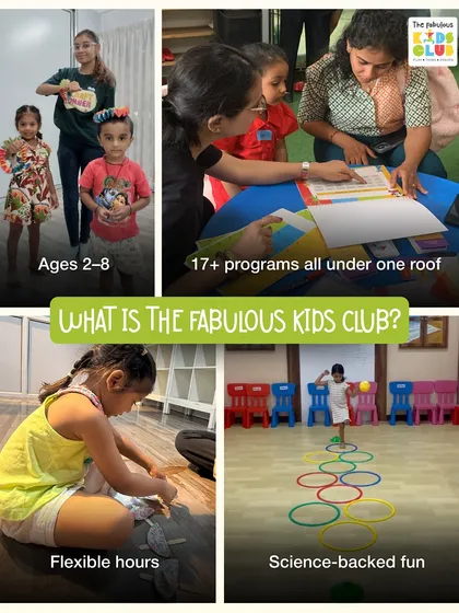 Wondering what The Fabulous Kids Club is all about? We offer over 17 science-backed programs for kids aged 2 to 8, all under one roof with flexible hours. It's a space designed for playing, thinking, and creating.