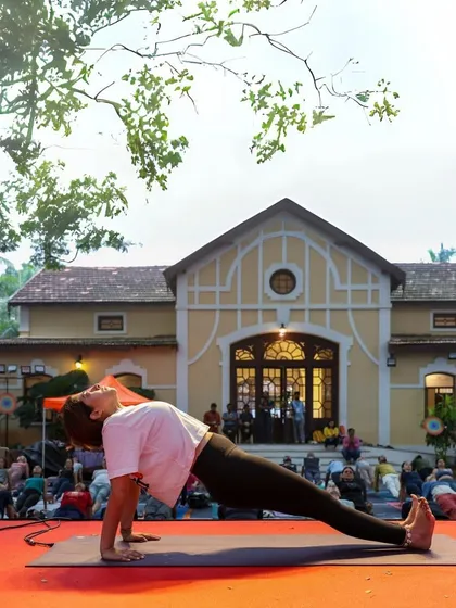 Sharing the energy of yoga on a big stage at the Mysuru Yoga Utsava was a moment of immense gratitude. Whether the group is large or small, the intention is always the same: to connect with our breath, our bodies, and the present moment.