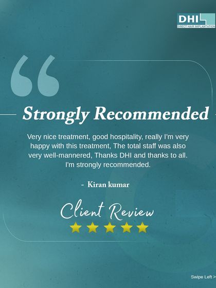**Client Review: Strongly Recommended:** Kiran Kumar is very happy with his treatment, good hospitality, and the well-mannered staff. He strongly recommends our services.