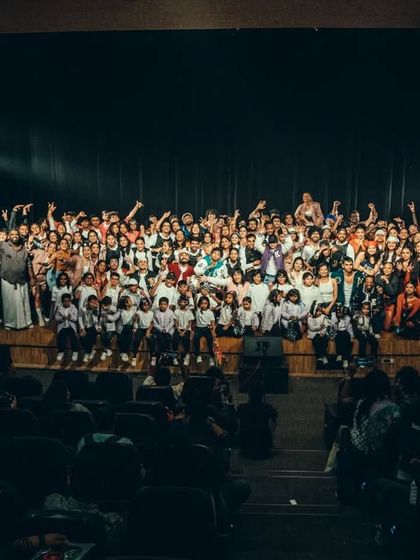 The final bow. The entire cast of over 170 dancers and instructors on stage, celebrating the culmination of months of hard work.
