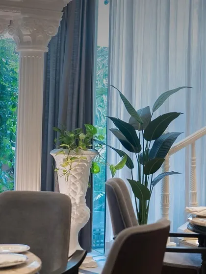 The interplay of light, decor, and our furniture at Begeterre. We work closely with architects to ensure our pieces enhance the overall design, not just fill the space.