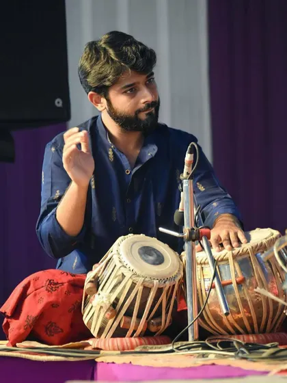 A moment of expression during the performance at Naamvaibhav.