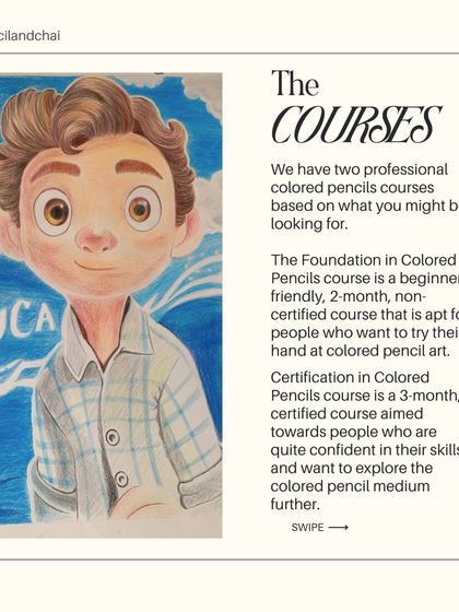 Choose between our non-certified foundation course to try your hand at colored pencils, or our certified course to further hone your skills.