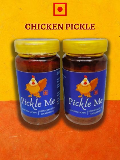 Our Chicken Lickin' Pickle, made with real, boneless chicken pieces and a blend of traditional spices. It has a shelf life of 9 months, so you can stock up on your favourite.