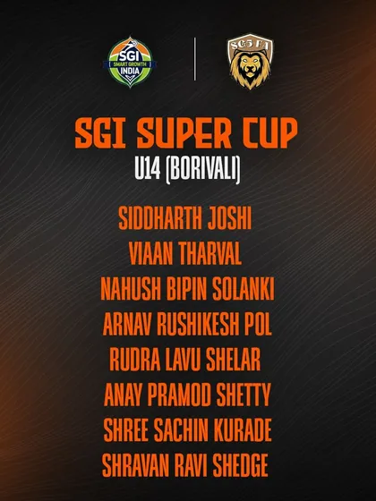 Our U14 team from Borivali, ready to represent their center at the SGI Super Cup.