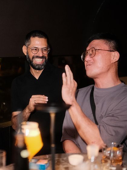 A moment of connection and shared laughter during our pop-up in Kuala Lumpur. These events are about more than just cocktails; they are about bringing people together and creating memorable experiences.