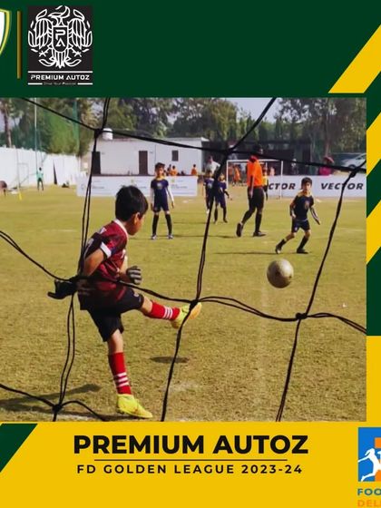 A beautiful memory from the Premium Autoz FD Golden League, with a player scoring a goal.