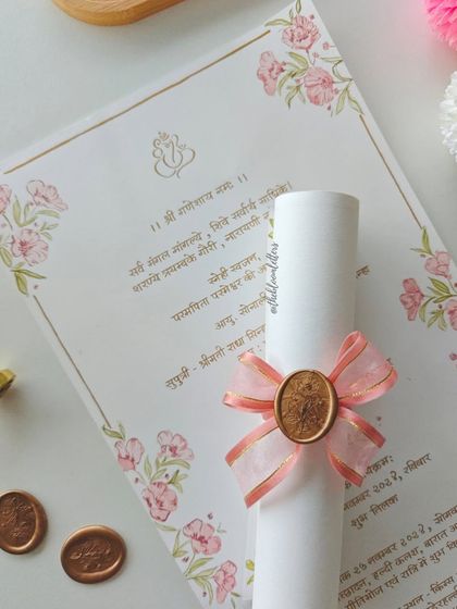 This Devanagari wedding invitation holds a special place in my heart as it inspired me to learn the script. The final piece is a testament to trust, perseverance, and the joy of bringing a client's vision to life.