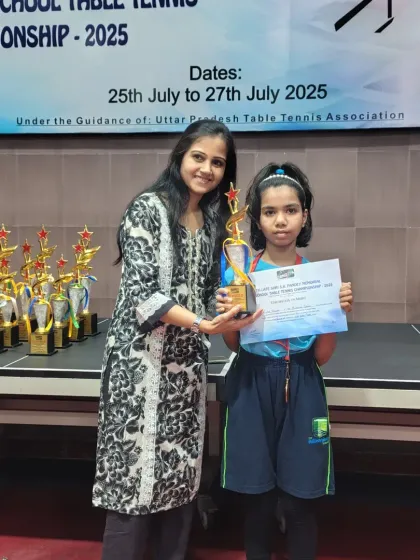 A proud moment for our U-11 girls' bronze medalist, Ikaara Sreeram, at the GBN Interschool Championship.