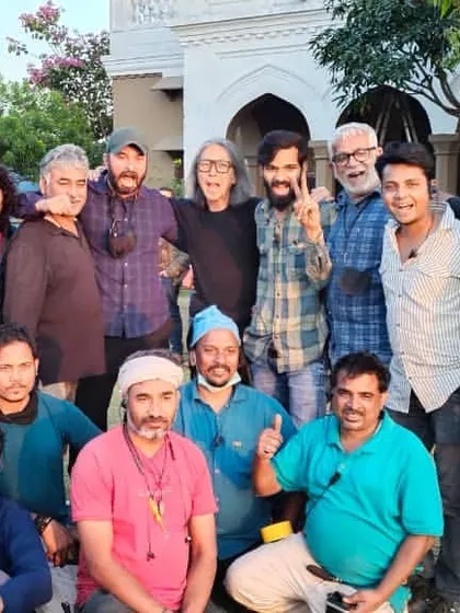 The lighting team wraps the India schedule for the film 'Dhaakad'. This picture celebrates the hard work and camaraderie of our entire crew, from the gaffer to the sparks, who work together to execute the cinematographer's vision.