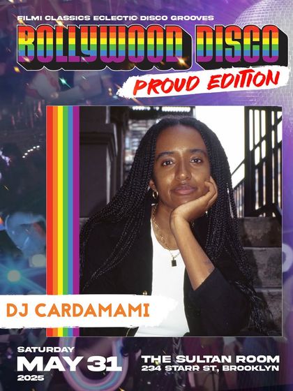Featuring DJ Cardamami, known for blending Afro-Caribbean and South Asian sounds. My curation for Pride events focuses on intersectionality and showcasing artists with unique cultural perspectives.