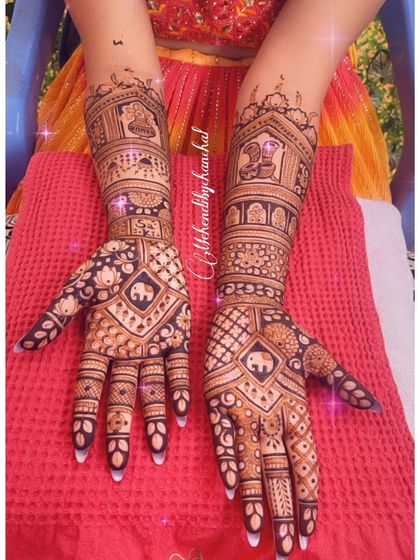 The same beautiful design, shown against a vibrant red cloth to make the details pop.