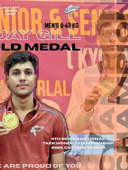 Gold Medalist Ajay Gill at the 4th Senior National Championship. A top-of-the-podium finish is what we strive for.