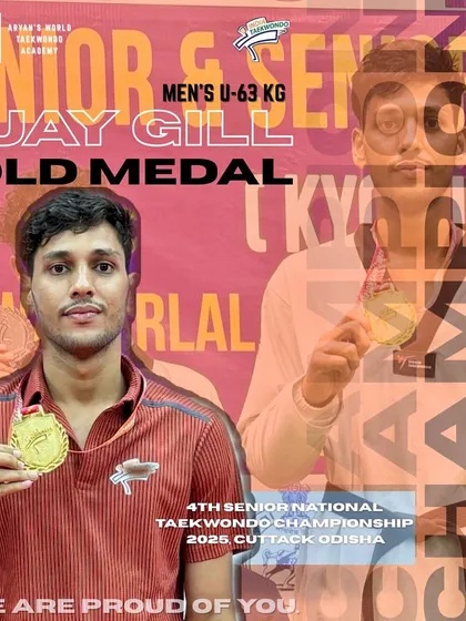 Gold Medalist Ajay Gill at the 4th Senior National Championship. A top-of-the-podium finish is what we strive for.